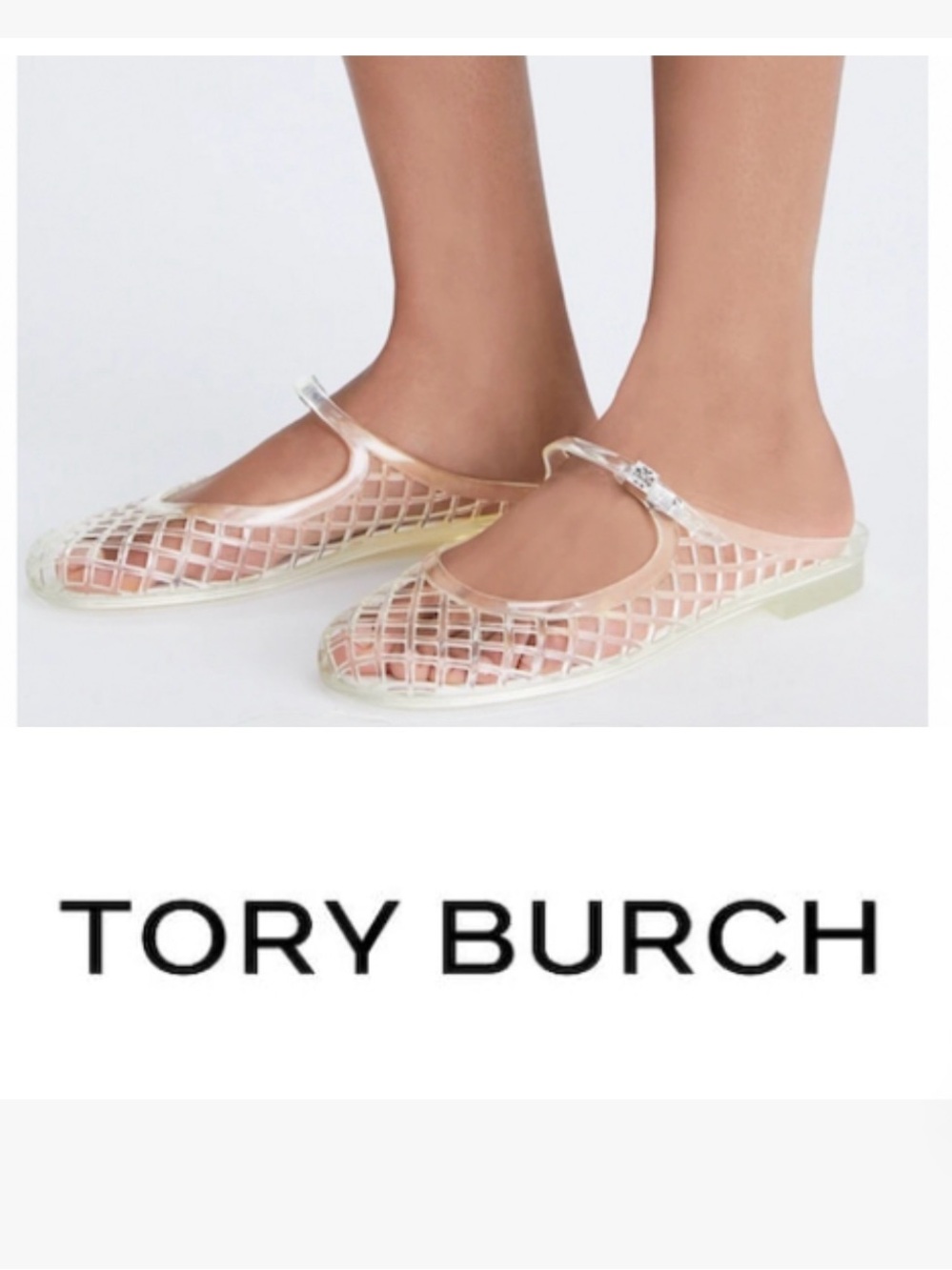 TORY BURCH Splash Jelly
MELLOW MARY JANE JELLY
$200 SIZE 7 
Color:Clear / Silver